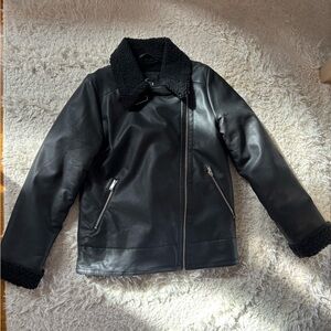 Hollister women’s black aviator jacket